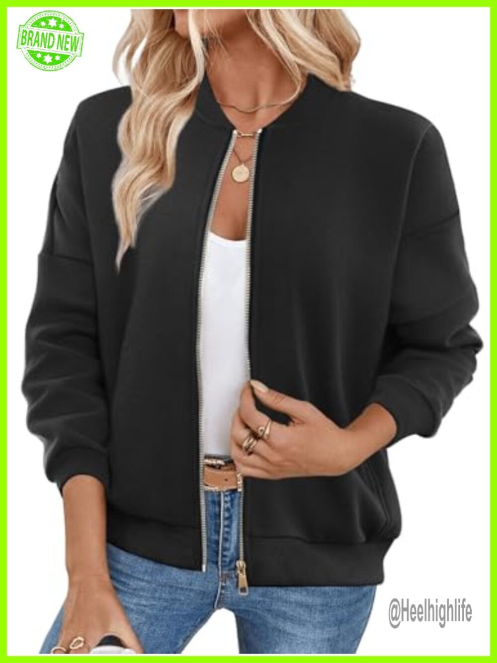 GEMLON Women's Zip Up Fleece Sweatshirt with Pockets